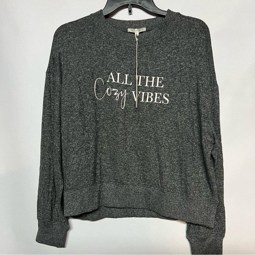 Z Supply Dark Gray Cozy Pullover